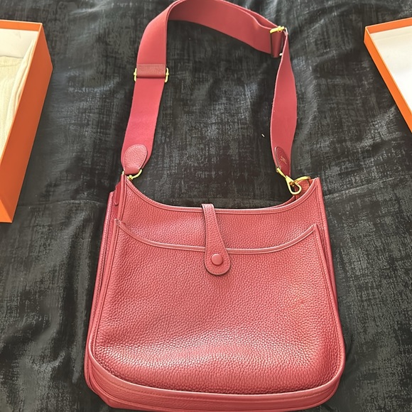 Hermes red Evelyne 29. Perfect. - Picture 6 of 13